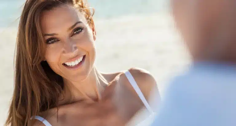 Woman smiling